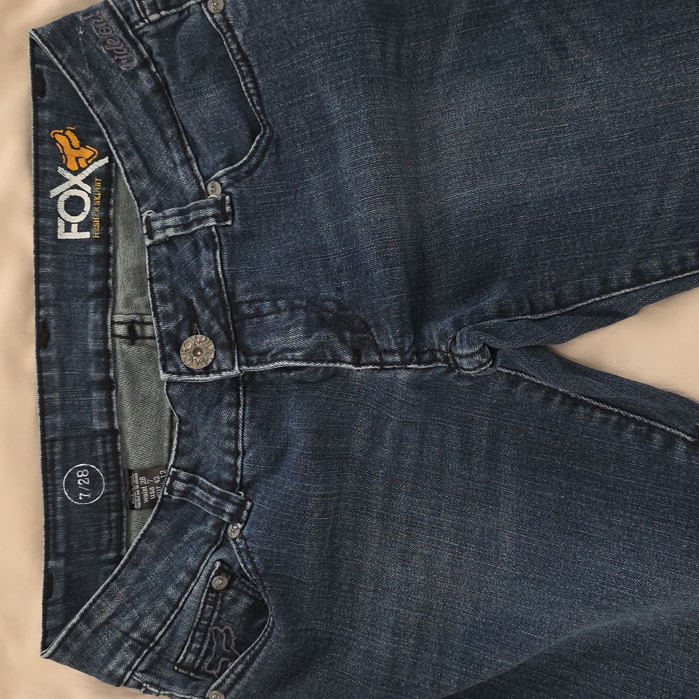 FOX Junior's Size 7 Dark Blue Skinny Jeans